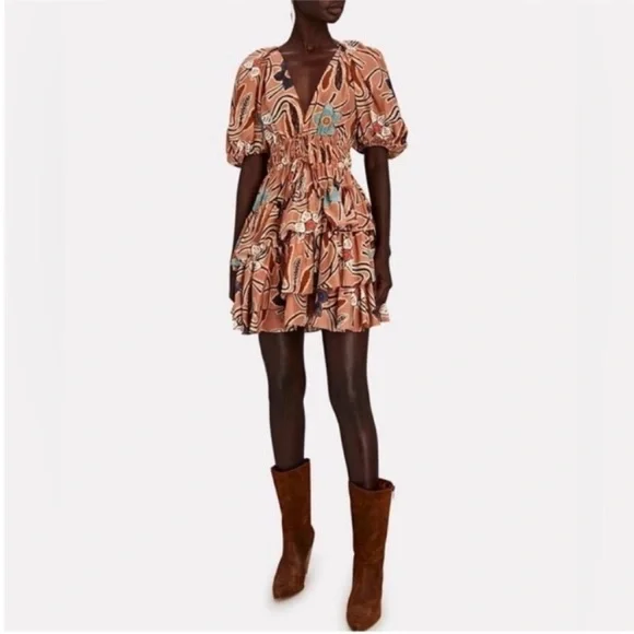 Ulla Johnson Farah Floral Silk Mini Dress - Picture 6 of 9